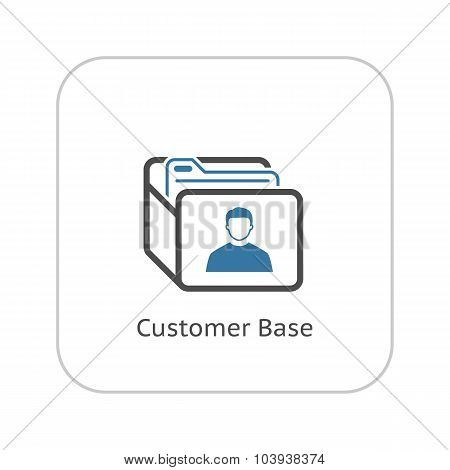 Customer Base Icon. Business Concept. Flat Design.