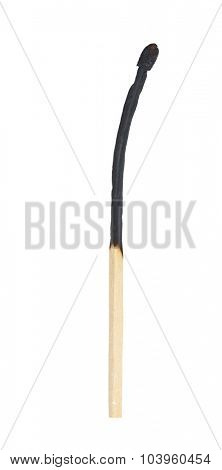 High detailed burned match isolated on white