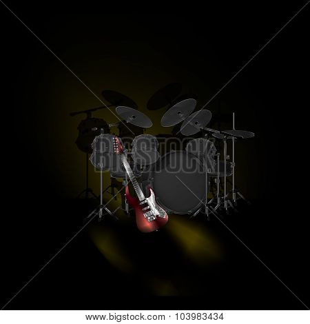 set of musical instruments