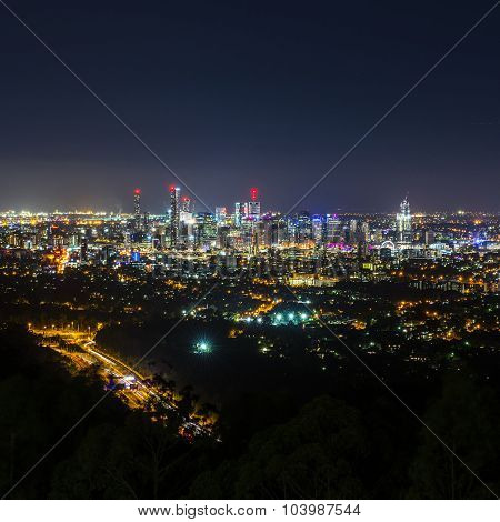 View of Brisbane City from Mount Coot-tha