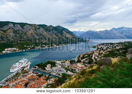 Top View Of The Bay Of Kotor, Montenegro