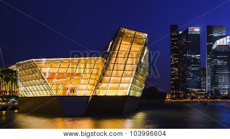 Loius Vuitton Store At Marina Bay, Singapore , Twilight