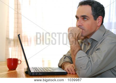 Man med Laptop