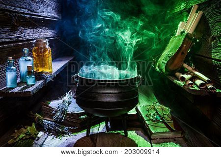 Witcher Cauldron With Color Smoke For Halloween