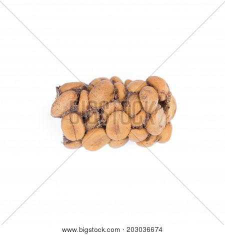 Kopi Luwak Or Civet Coffee, Coffee Beans Excreted By The Civet Isolated On White Background