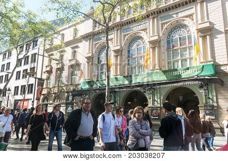 The Gran Teatre Del Liceu, Ramblas, Barcelona, Spain.