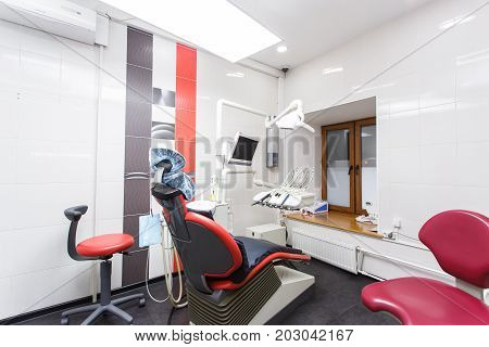 Moscow, Russia. June 2017 The dentist work place