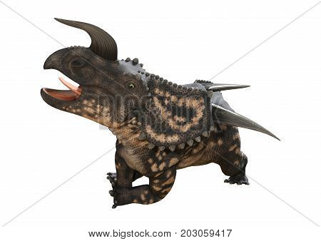3D Rendering Dinosaur Einiosaurus On White