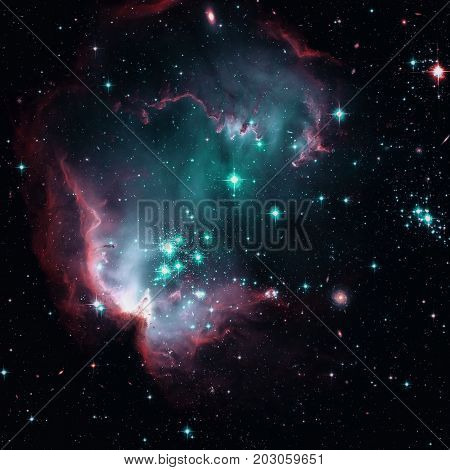 Open Cluster Of Stars Located In The Small Magellanic Cloud.
