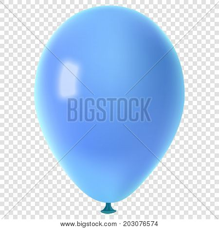 Realistic colorful vector balloon, isolated on transparent background