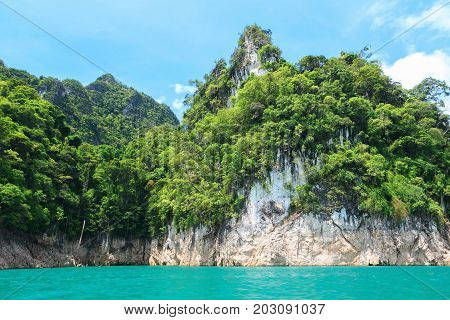 Beautiful landscape of Khao sok national park at suratthaniThailand