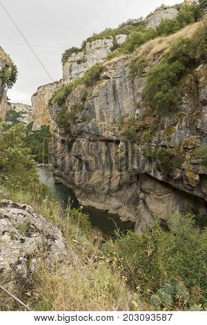 Lumbier in province of navarre in spain