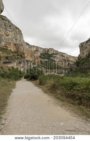 Greenway of irati in the mouth of lumbier, Navarra