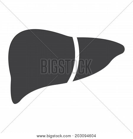 Liver glyph icon, medicine and healthcare, human organ sign vector graphics, a solid pattern on a white background, eps 10.