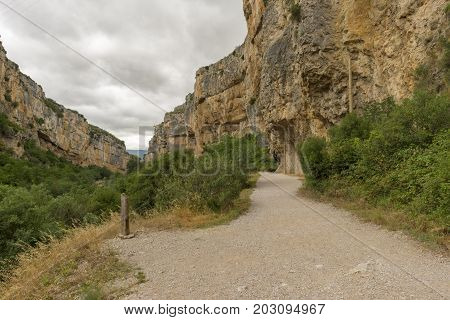 Greenway of irati in the mouth of lumbier, Navarra