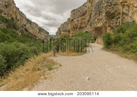 Greenway of irati in the mouth of lumbier, Navarra