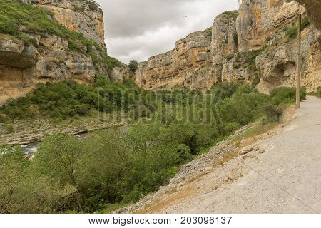 Greenway of irati in the mouth of lumbier, Navarra