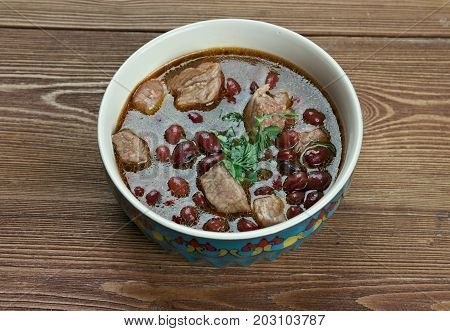 Gomgush - traditional Armenian banquet stew close up traditional meal