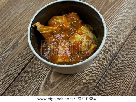 Domoda - Gambian Peanut Stew close up traditional meal