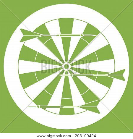 Cute Vector Illustration Of Target And Arrows For The Darts. Sports Theme.