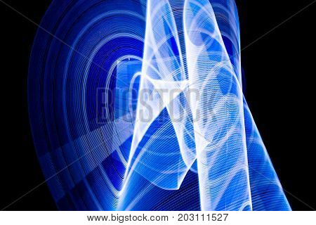 Lightpainting abstract background. Bright color light traces