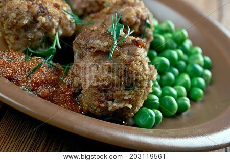Hollandse Gehaktballen - Dutch Meat Balls , close up meal