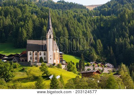 Heiligenblut town under the Grossglockner mountain in Hohe Tauern national park in Austria