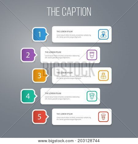 Outline Human Set Of Mullah, Gastronomy, Cook And Other Vector Objects