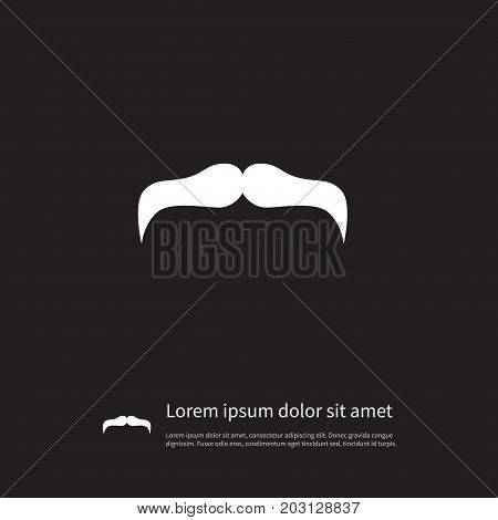 Goatee Vector Element Can Be Used For Mustache, Goatee, Stylish Design Concept.  Isolated Mustache Icon.