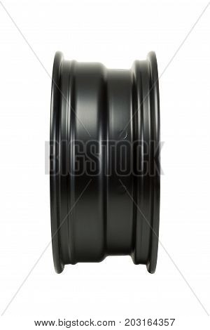 A Steel Rim In Side View Isolated On White Background