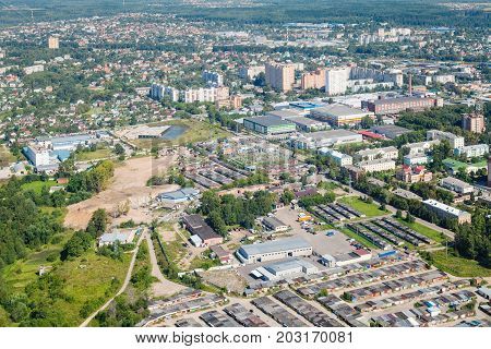 Above View Of Dedovsk Town In Moscow Region