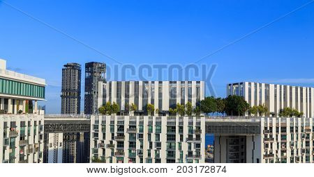 The Pinnacle Duxton, It Is A Group Of Tall Buildings For Living. (the Worlds Tallest Public Housing