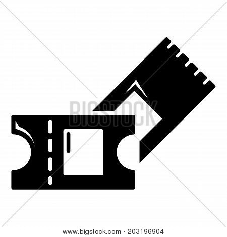 Ice hockey ticket icon . Simple illustration of ice hockey ticket vector icon for web design isolated on white background