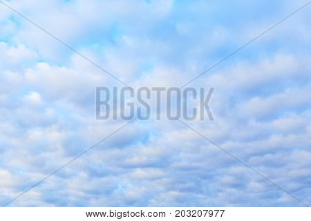 Sunrise or sunset white cirrocumulus clouds sky background