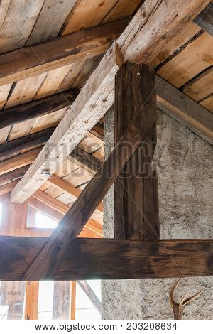Wooden Contruction On An Old House