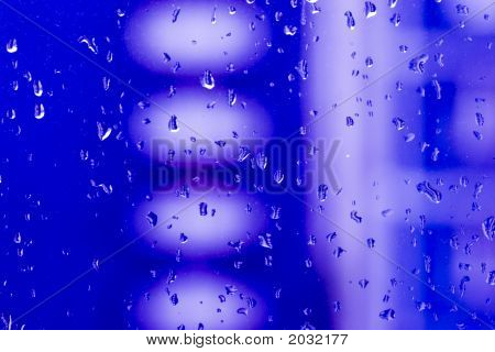 Abstrakt levende blå baggrund med Waterdrops