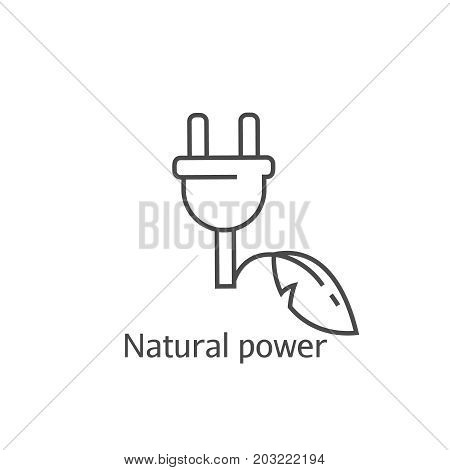 Eco Power Abstract Icon. Saving Electricity Concept. Electrical Plug