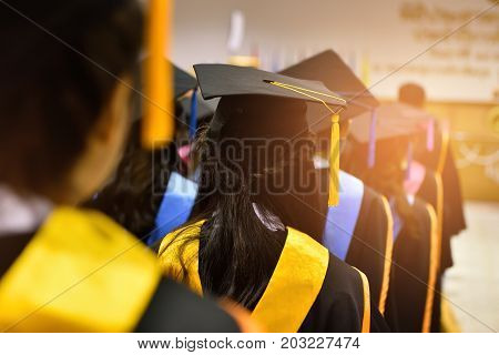 Graduation Ceremony Congratulated the graduates in University.