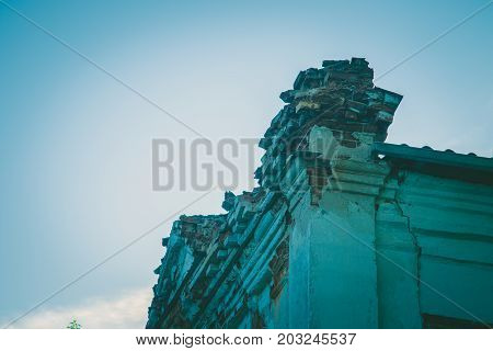 Old Administrative House In Polish Style In The Village Of Vidzy, Vitebsk Region