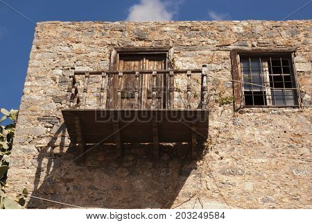 Fortress of the Spinalonga island . Crete, Greece.