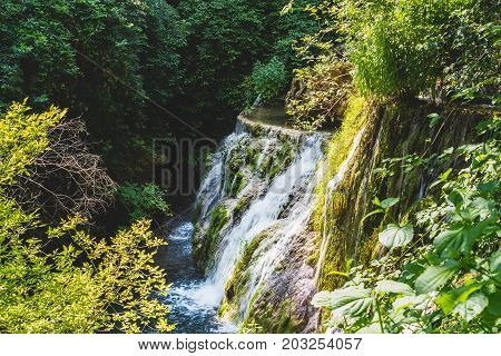 Nature landscape of Krushuna waterfalls in Bulgaria.