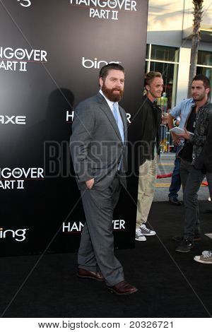 LOS ANGELES - 19 de mayo: Zach Galifianakis llegando en el estreno de 