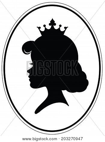 Black silhouette isolated on a white background. Vector.