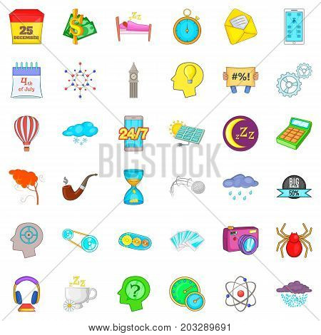 Hourglass icons set. Cartoon style of 36 hourglass vector icons for web isolated on white background