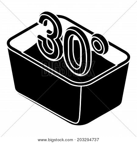 Hand wash 30 degrees celsius icon. Simple illustration of hand wash 30 degrees celsius vector icon for web design isolated on white background