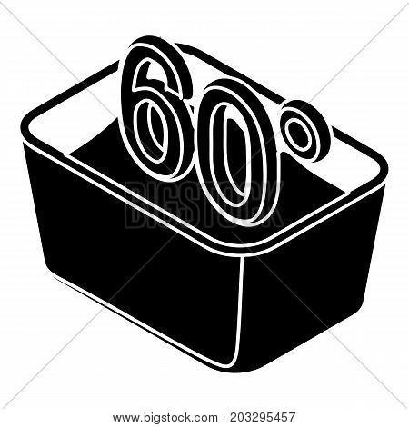 Hand wash 60 degrees celsius icon. Simple illustration of hand wash 60 degrees celsius vector icon for web design isolated on white background