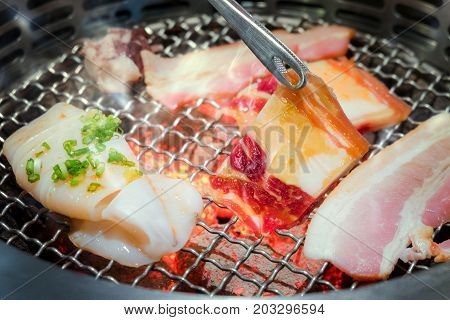 Yakiniku - Japanese Barbecue On A Hot Chacoal Stove