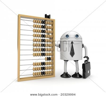 Robot with abacus