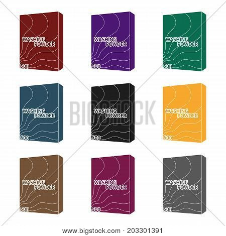 Washing powder. Dry cleaning single icon in black style vector symbol stock illustration .