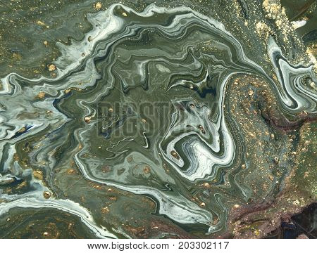 Marbled Abstract Background. Liquid Marble Pattern. Colorful Marble Backdrop. Golden Glitter Texture